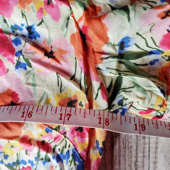 Liz Claiborne Crazy Horse Floral Cotton Lightweight Button Down Shirt Size Small - Picture 6 of 15